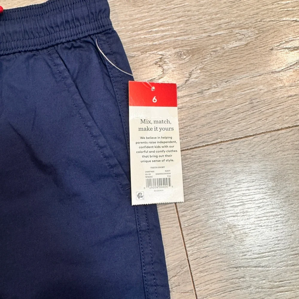 NWT 365Kids from Granimals Kids Navy Blue Red Shark‎ Bite Shorts Size 6